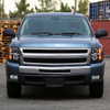 2007-2013 Chevrolet Silverado 1500 2500 3500 LED Strip Dual Halo Projector Headlights (Matte Black Housing/Smoked Lens)