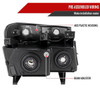 2004-2012 Chevrolet Colorado/GMC Canyon/Isuzu I-Series Factory Style Headlights & Corner Lights Pair(Matte Black Housing/Smoked Lens)