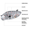 2006-2012 Mitsubishi Eclipse Dual Halo Projector Headlights (Chrome Housing/Clear Lens)