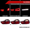 2009-2011 BMW E90 3-Series 4Dr Sedan Red LED Tail Light (Chrome Housing/Red Smoked Lens)