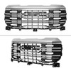 2022-2025 GMC Sierra 1500 Chrome AT4 Style Mesh Front Upper Hood Grille