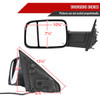 2019-2024 Dodge Ram 1500 Matte Black Power Plane Mirror w/ Manual Convex Mirror, Power Fold w/ Manual Rotate, BSD, Heated Plane Mirror and LED Turn Signal Light
