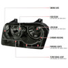 2005-2010 Chrysler 300 Factory Style Headlights (Chrome Housing/Smoked Lens)
