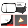 2019-2024 Dodge Ram 1500 Matte Black Power Plane Mirror w/ Manual Convex Mirror, Manual Fold & Rotate, BSD, Heated Plane Mirror and LED Turn Signal Light
