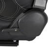 Fully Reclinable Black PVC Leather Bucket Racing Seat w/ Sliders - Driver Side Only