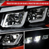 2018–2023 Ford Mustang Full LED Projector Headlights Switchback Sequential with Start-Up Animation (Glossy Black Housing / Clear Lens)