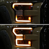 2015–2017 Ford F-150 LED Bar Projector Headlights w/ Switchback Sequential Turn Signals, Amber LED & Pulsing Glow (Black Housing / Clear Lens)