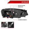 2005-2010 Pontiac G6 Projector Headlights w/ LED Light Strip Sequential Switchback(Black Housing / Smoked Lens)