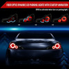 2008-2013 Infiniti G37/2014-2015 Q60 Coupe/Convertible Red LED Tail Lights w/ Switchback Sequential Turn Signals (Black Housing / Smoked Lens)