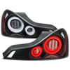 2008-2013 Infiniti G37/2014-2015 Q60 Coupe/Convertible LED Tail Lights w/ Switchback Sequential Turn Signals (Jet Black Housing / Clear Lens)