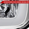 2019-2023 Ford Ranger XL XLT Factory Style Replacement Headlights with LED Bar Turn Signal (Chrome Housing / Clear Lens)