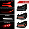 2015-2021 Subaru WRX STi Tail Light w/ Sequential LED Turn SignaL and LED Side Marker Brake Reverse (Black Housing / Smoked Lens)