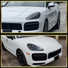 2018-2023 Porsche Cayenne Matrix Style LED Projector Headlights w/ DRL and for Dynamic Function  (Matte Black Housing / Glossy Black Accents / Clear Lens)