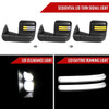 2007-2013 GMC Sierra Silverado 1500 Power Adjustable, Heated, & Manual Extendable Towing Mirrors w/ Clear Lens LED DRL, Turn Signal and Clearance Lights