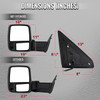2009-2012 Dodge RAM 1500 Black Power Heated 2023 Style Towering Mirror w/ Sequential Signal