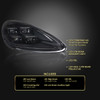 2011-2014 Porsche Cayenne 958.1 LED Projector w/ DRL Headlights (Matte Black Housing / Glossy Black Accents / Clear Lens)