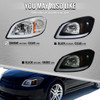 2005–2010 Chevrolet Cobalt Pontiac G5 / Pursuit Factory Style Headlights w/ LED DRL Light Strip (Chrome Housing / Clear Lens)