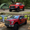 2015-2017 Ford F-150 LED Projector Headlights w/ Switchback LED Sequential Turn Signals DRL Parking Light Strip (Chrome Housing / Clear Lens)