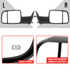 2013-2015 Dodge RAM Power Adjustable, Heated, & Manual Extendable Towing Mirrors w/ Clear Lens LED Turn Signal & Puddle Lights