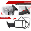 2019-2022 Ram 2500 3500 Chrome Power Adjustable, Auto-Fold, BSD & Heated Side Mirror w/ LED Puddle and Turn Signal Light - Passenger Side Only