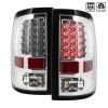 2009-2018 Dodge RAM 1500 / 2019-2021 Dodge RAM Classic / 2010-2018 RAM 2500 3500 LED Tail Lights (Chrome Housing/Clear Lens)
