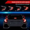 2017-2021 Honda Civic Hatchback Sequential Turn Signal LED Tail Lights (Black Housing/Smoked Lens)