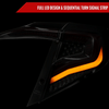 2016-2021 Honda Civic Sedan V2 LED Tail Lights w/ Sequential Turn Signal Lights (Glossy Black Housing/Smoked Lens)