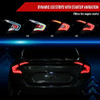 2016-2021 Honda Civic Sedan V2 LED Tail Lights w/ Sequential Turn Signal Lights (Glossy Black Housing/Smoked Lens)