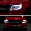 2015-2022 Chevrolet Colorado Factory Style Headlights with Sequential Switchback LED Bar Turn Signal (Chrome Housing / Clear Lens)
