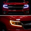 2015-2022 Chevrolet Colorado Projector Headlights w/ LED DRL Light Strip Sequential Turn Signal and Side Marker  (Black Housing / Clear Lens)