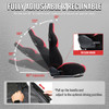 Universal Fully Reclinable Black Red Suede Bucket Racing Seat w/ Sliders - Passenger Side Only