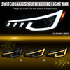 2015-2021 Subaru Impreza WRX STI Projector Headlights Sequential LED Switchback DRL (Black Housing / Smoked Lens)