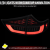 2011-2014 Toyota Sienna Full LED Tail Lights w/ Sequential Turn Signal and Startup Animation (Black Housing / Clear Lens)