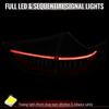 2011-2014 Toyota Sienna Full LED Tail Lights w/ Sequential Turn Signal and Startup Animation Red Lens Fiber Optic LED (Black Housing / Smoked Lens)