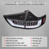 2015-2020 Toyota Sienna Full LED Tail Lights w/ Sequential Turn Signal and Startup Animation (Black Housing / Clear Lens)