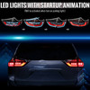 2015-2020 Toyota Sienna Full LED Tail Lights w/ Sequential Turn Signal and Startup Animation Red Lens Fiber Optic LED (Jet Black Housing / Clear Lens)