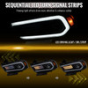 2011-2014 Dodge Charger HID Projector Headlights w/ LED DRL Light Strip Sequential Turn Signal and Side Marker  (Black Housing / Clear Lens)