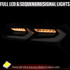 2014-2019 Chevrolet Corvette C7 Sequential LED Turn Signal C8-Style Tail Lights (Black Housing / Clear Lens)