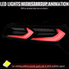 2014-2019 Chevrolet Corvette C7 Sequential LED Turn Signal C8-Style Tail Lights (Black Housing / Clear Lens)