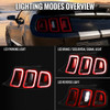 2010-2012 Ford Mustang Base GT Red Tail Lights w/ Sequential LED Turn Signal (Black Hoursing / Red Lens)