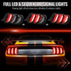 2015-2023 Ford Mustang Sequential LED Turn Signal Euro Tail Lights (Black Housing / Smoked Lens)