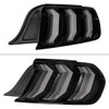 2015-2023 Ford Mustang Sequential LED Turn Signal Euro Tail Lights (Black Housing / Smoked Lens)