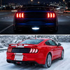 2015-2023 Ford Mustang Sequential LED Turn Signal Euro Tail Lights (Black Housing / Smoked Lens)
