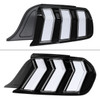 2015-2023 Ford Mustang Sequential LED Turn Signal Tail Lights (Black Housing / Clear Lens)