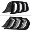2015-2023 Ford Mustang Sequential LED Turn Signal Euro Tail Lights (Black Housing / Clear Lens)