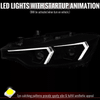 2012-2015 BMW F30 3 Series Full LED Projector Headlights w/ Switchback Sequential Turn Signal (Black Housing / Clear Lens)