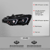 2012-2015 BMW F30 3 Series Full LED Projector Headlights w/ Switchback Sequential Turn Signal (Black Housing / Clear Lens)