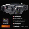 2012-2015 BMW F30 3 Series Full LED Projector Headlights w/ Switchback Sequential Turn Signal (Black Housing / Clear Lens)