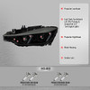 2012-2015 BMW F30 3 Series Sedan Projector Headlights w/ Switchback Sequential LED Turn Signal (Black Housing / Smoked Lens)