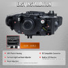 2012-2015 BMW F30 3 Series Sedan Projector Headlights w/ Switchback Sequential LED Turn Signal (Black Housing / Clear Lens)
